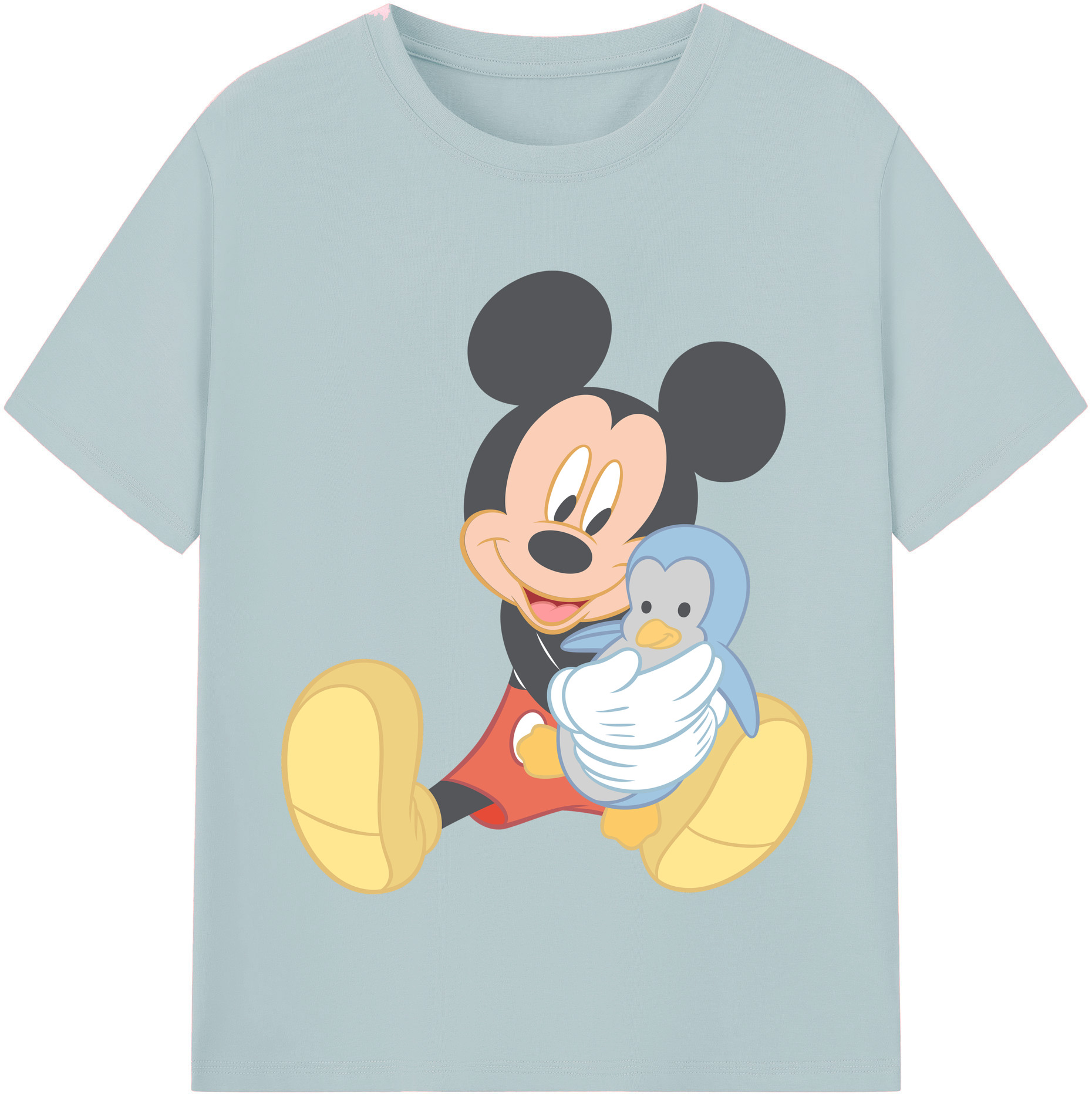 （画像用） ミッキーマウス Mickey Mouse 綿100％半袖Tシャツ（フロントプリント）